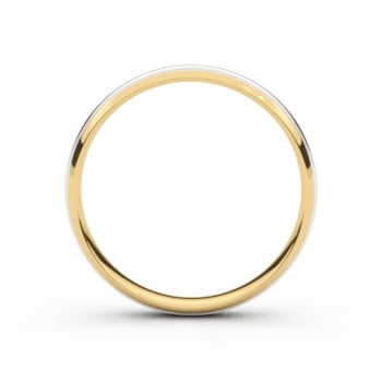 Set trouwringen 18kt geel/wit goud