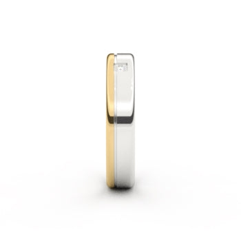 Set trouwringen 18kt geel/wit goud