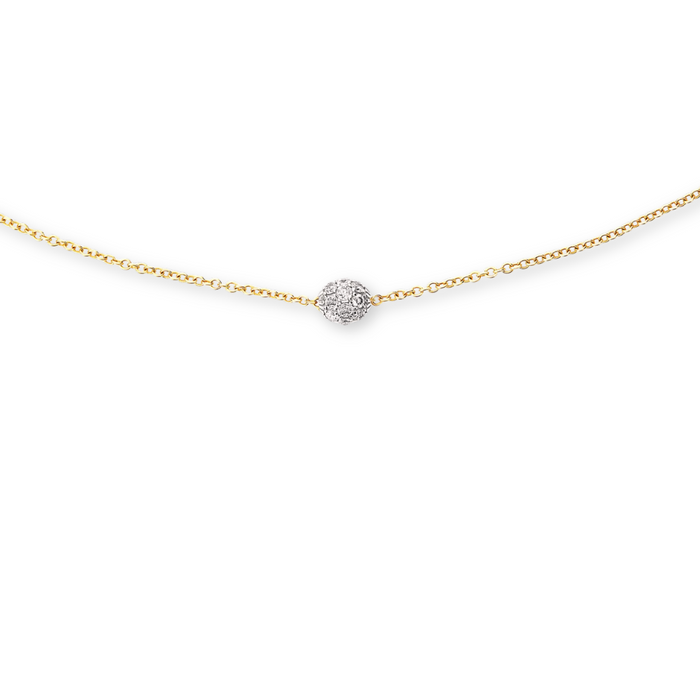 Nanis halsketting in geelgoud met diamant