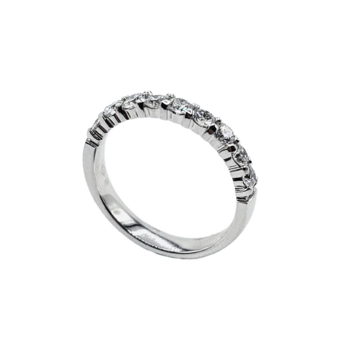 Set trouwringen 18kt witgoud