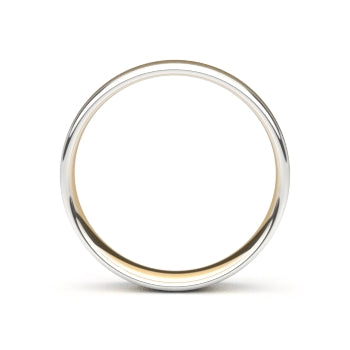 Set trouwringen 18kt geel/wit goud
