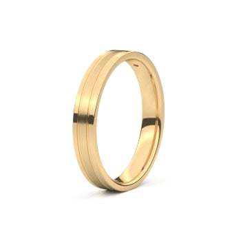 Set trouwringen 18kt geelgoud