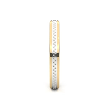 Set trouwringen 18kt geel/wit goud