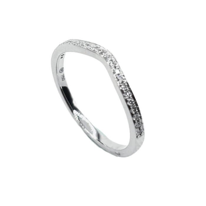 Set trouwringen 18kt witgoud
