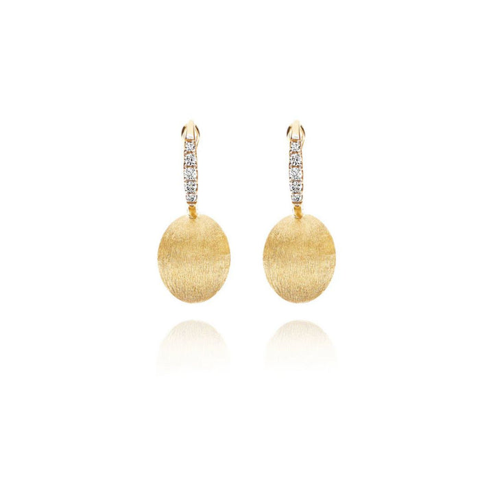 Nanis oorbellen in geelgoud met diamant