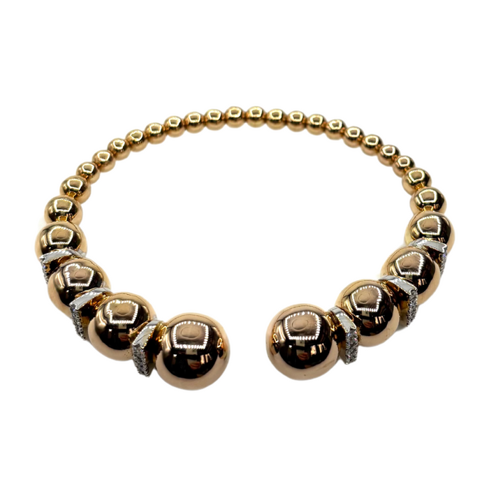 Armband rosegoud met diamanten accenten