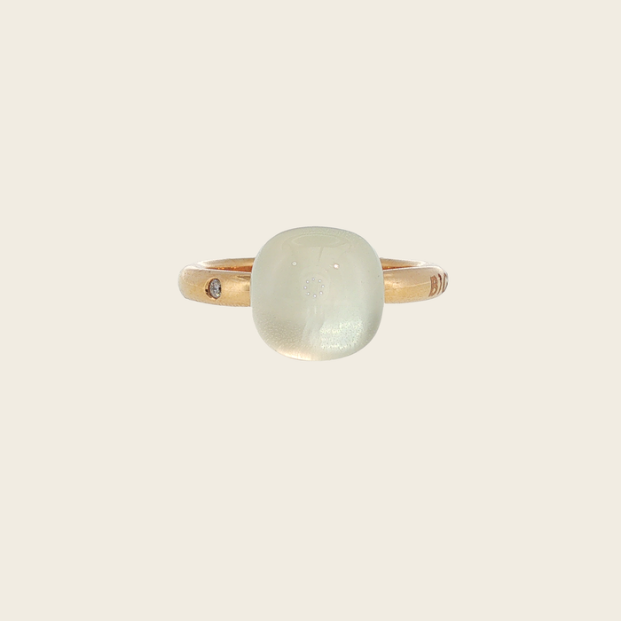 Bigli roosgouden ring Crystal Clear White