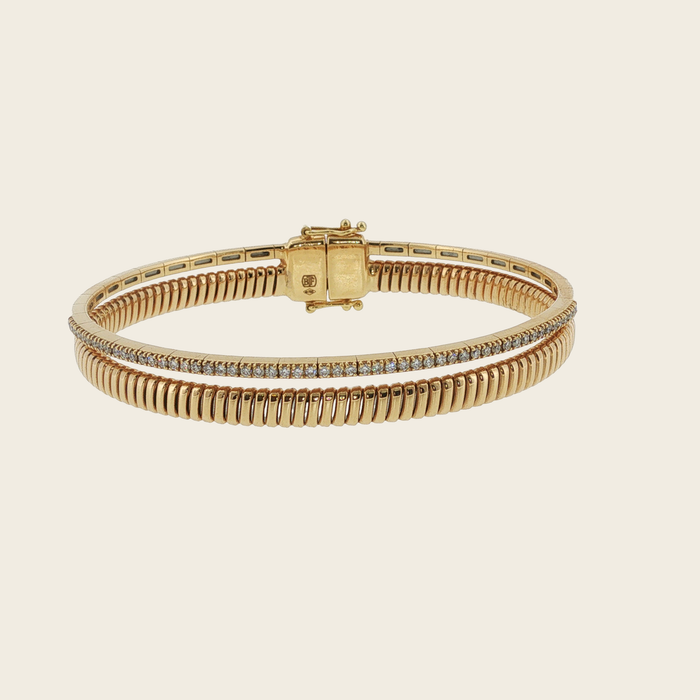Geelgouden armband met diamanten