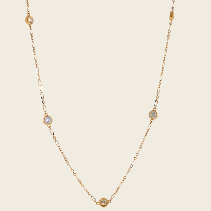 Ketting geelgoud met briljanten