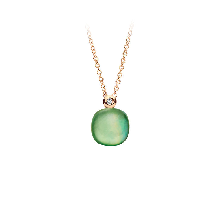 Hanger Bigli 18kt roos goud - Green lemon