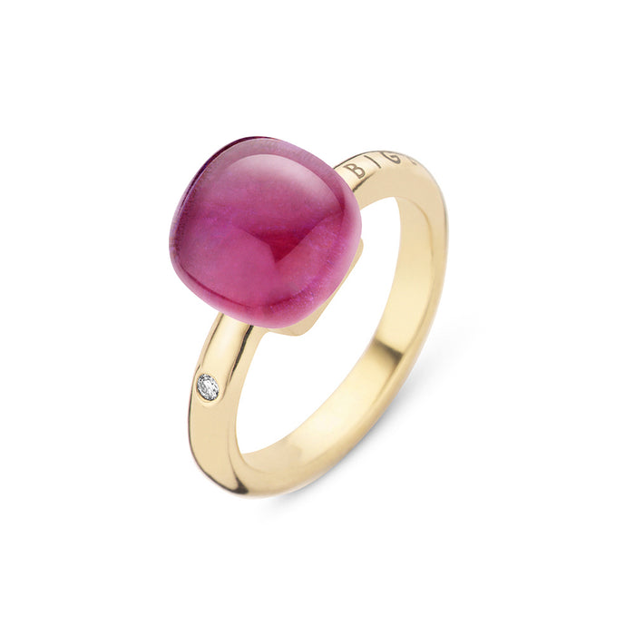 Ring Bigli 18kt roos goud - Deep Amethyst