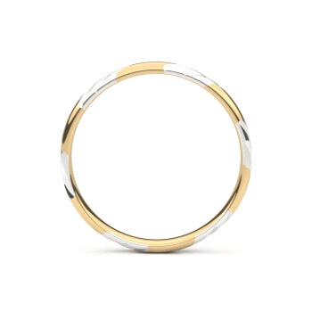 Set trouwringen 18kt geel/wit goud