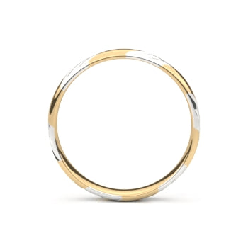 Set trouwringen 18kt geel/wit goud