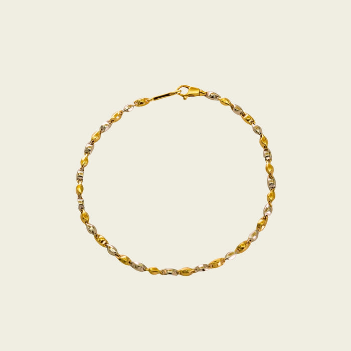 Armband bicolor - kleine ovale schakels