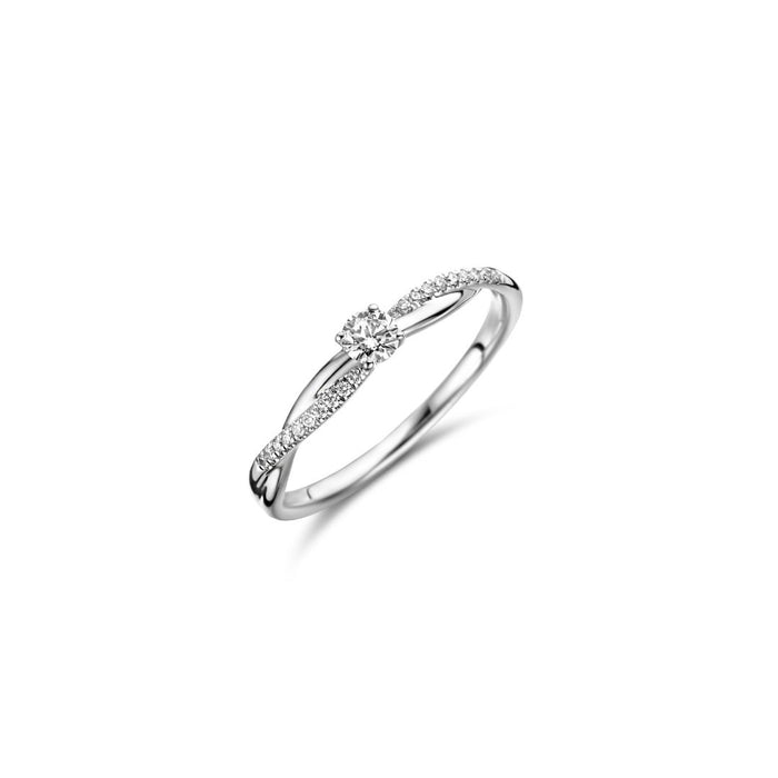 Ring 18kt wit goud - Diamant