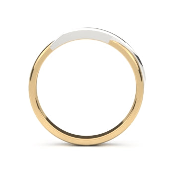 Set trouwringen 18kt geel/wit goud