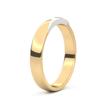 Set trouwringen 18kt geel/wit goud