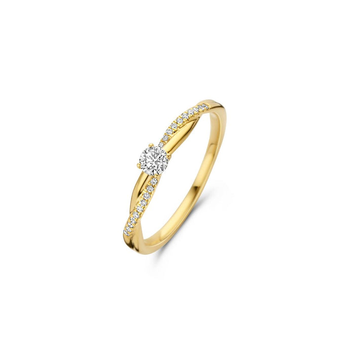 Ring 18kt geel goud - Diamant