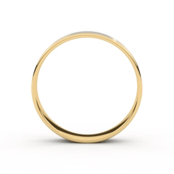 Set trouwringen 18kt geel/wit goud