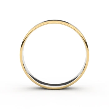 Set trouwringen 18kt geel/wit goud
