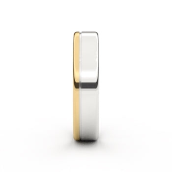Set trouwringen 18kt geel/wit goud