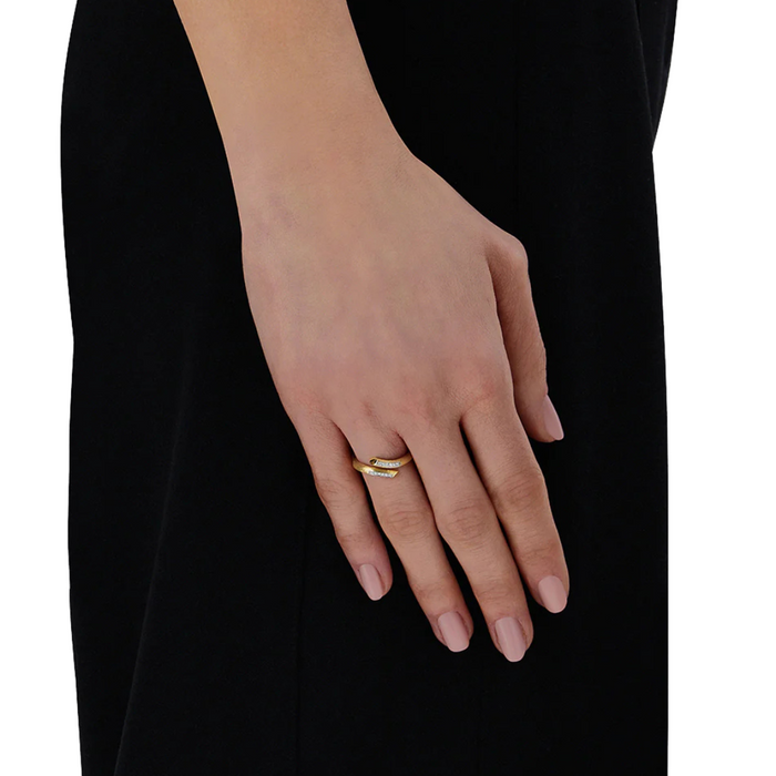 Nanis ring in geelgoud met diamanten