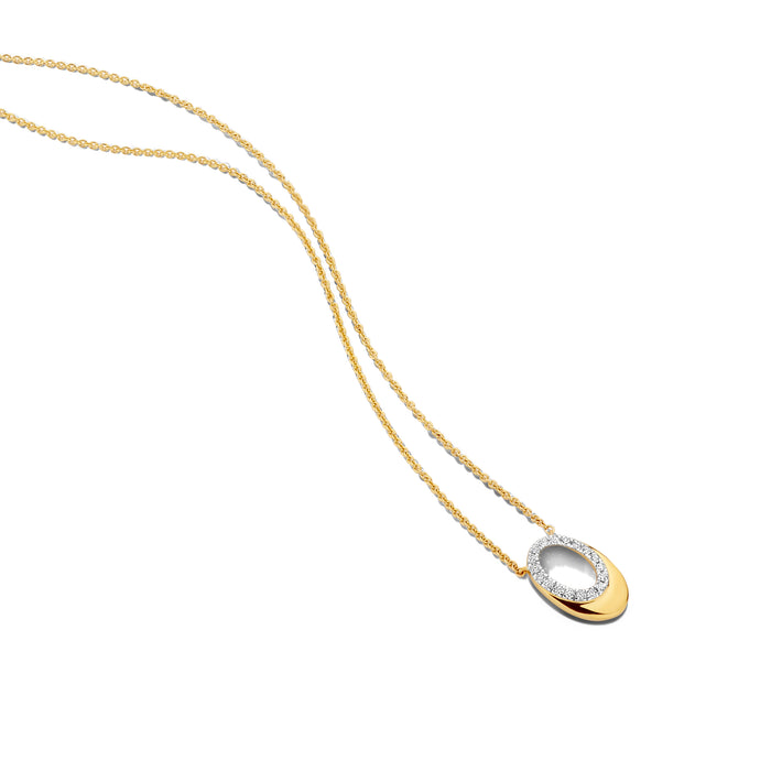 Ketting 18kt geel goud met diamant