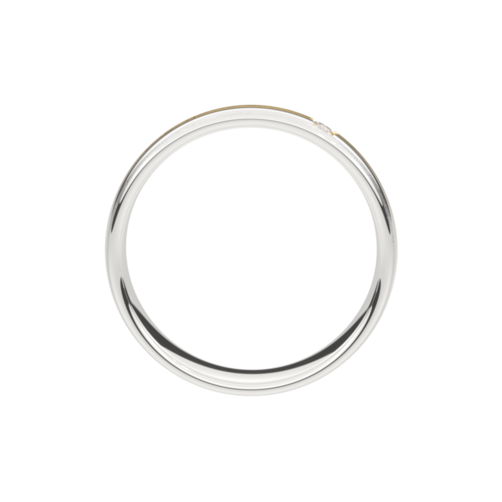 Set trouwringen 18kt geel/wit goud