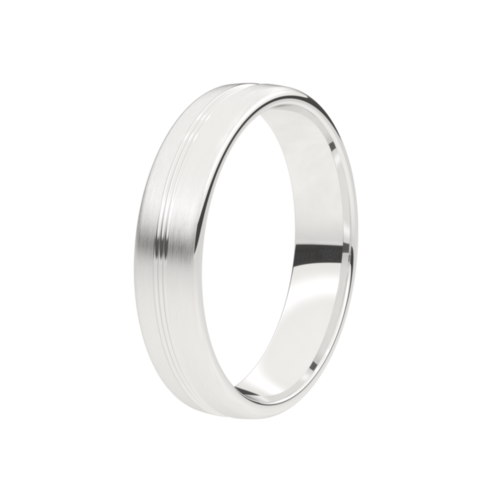 Set trouwringen 18kt witgoud