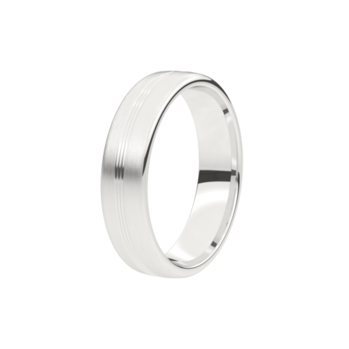 Set trouwringen 18kt witgoud