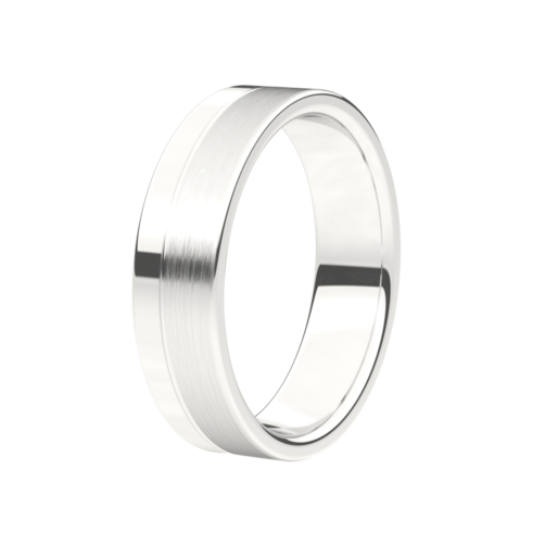 Set trouwringen 18kt witgoud