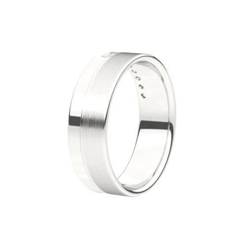 Set trouwringen 18kt witgoud