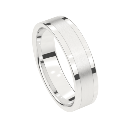Set trouwringen 18kt witgoud