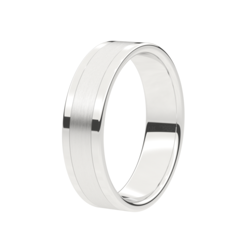 Set trouwringen 18kt witgoud