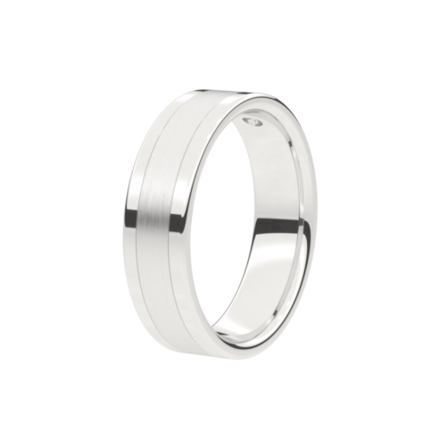 Set trouwringen 18kt witgoud