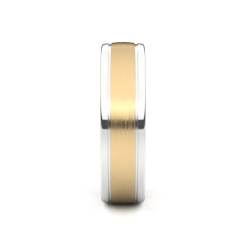 Set trouwringen 18kt geel/wit goud