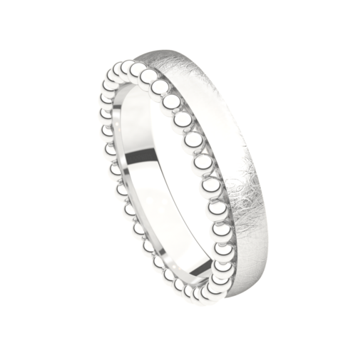 Set trouwringen 18kt geel/wit goud