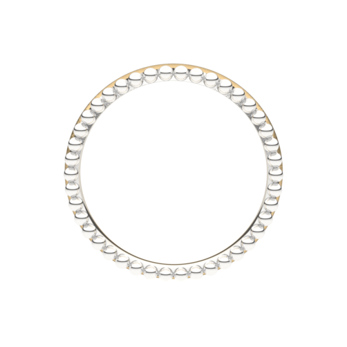 Set trouwringen 18kt geel/wit goud
