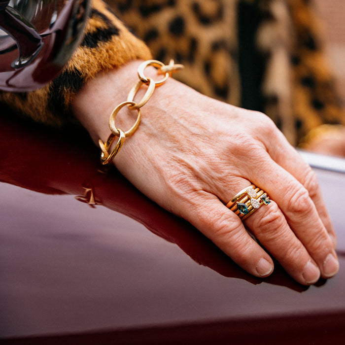 Armband 18kt geel goud - schakel