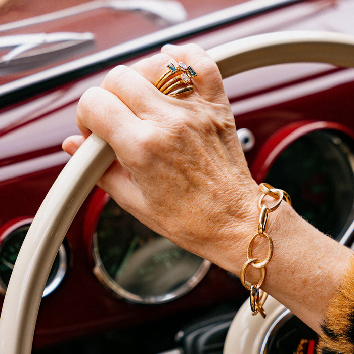 Armband 18kt geel goud - schakel