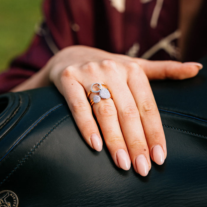Ring Bigli 18 kt roos goud - Mini waves