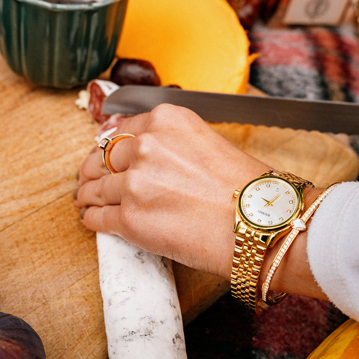 Armband 18kt roos goud - pear shaped diamond