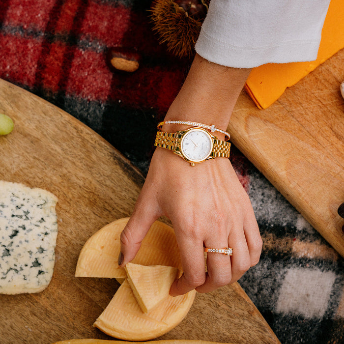 Armband 18kt roos goud - pear shaped diamond