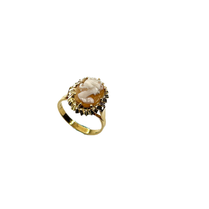 Ring geelgoud met camee
