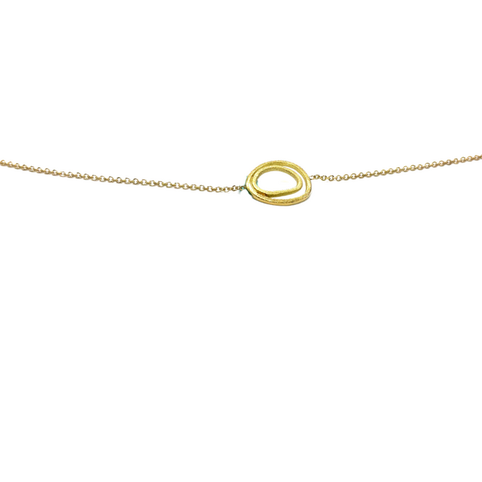 Armband geelgoud met organische cirkels