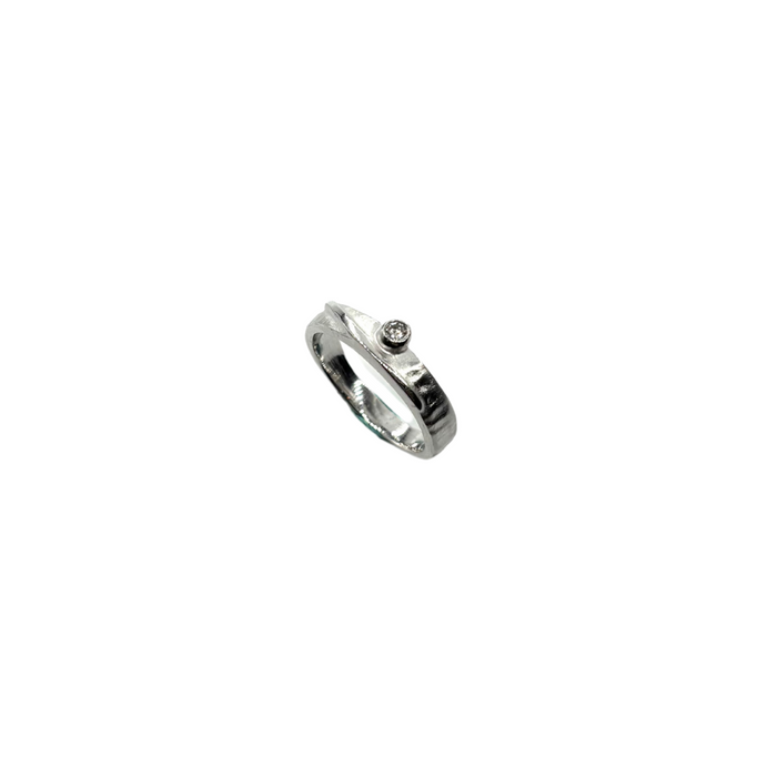 Ring witgoud met solitaire diamant