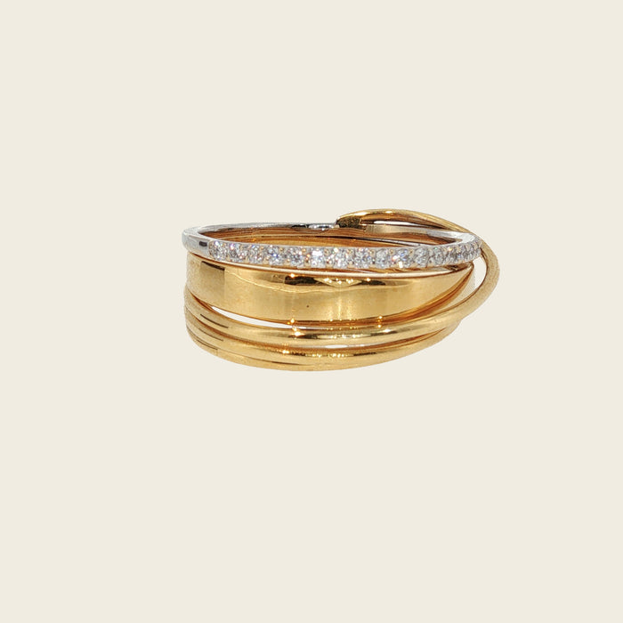 Ring 18kt goud - Briljant