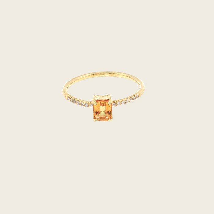 Ring met Madeira citrien
