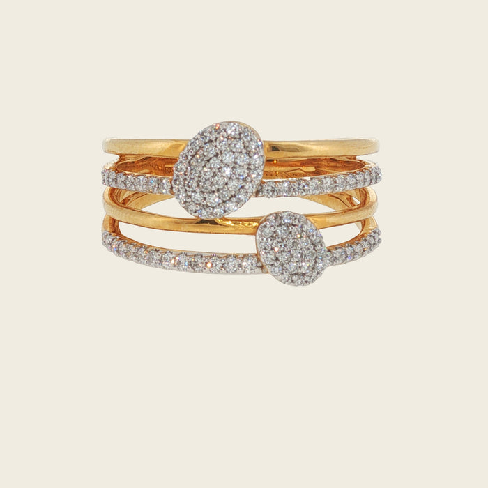 Ring 18kt geel goud met diamant