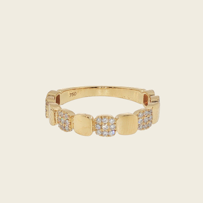 Ring 18kt geel goud - Diamant
